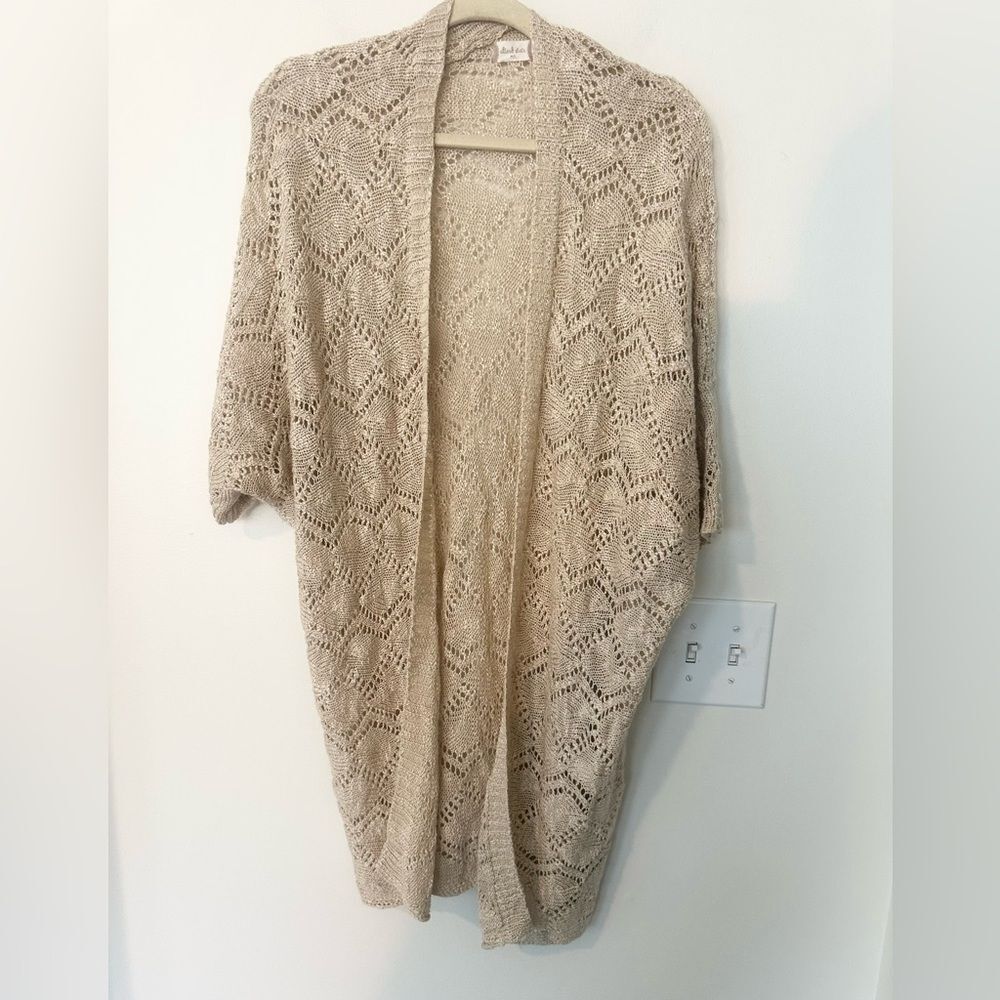 Altar’d State Open Front Crochet Sweater M/L